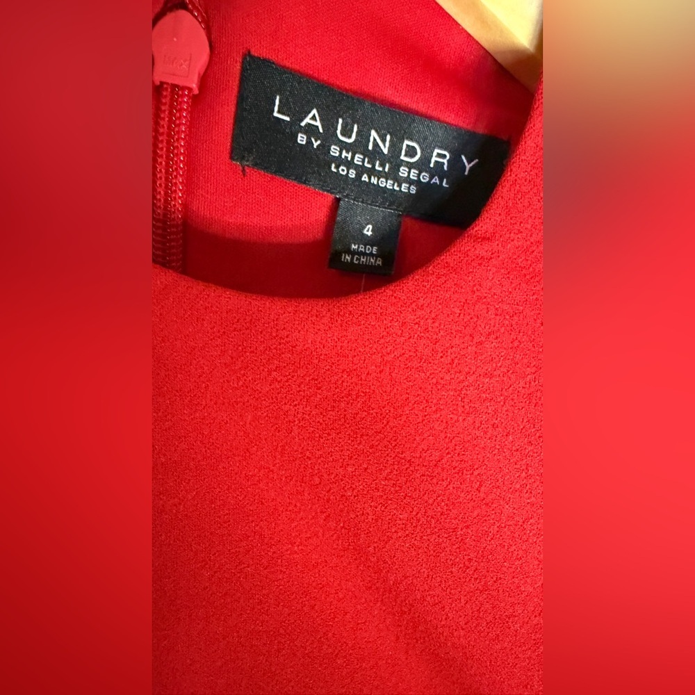 Laundry By Shelli Segal Red Midi Dress, Size 4 - Picture 2 of 5